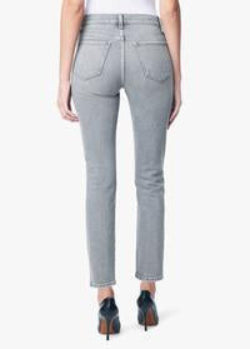 Light gray pants worn by a person on a white background