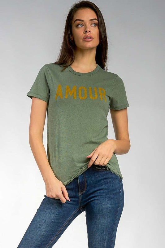 Elan Nina Amour Short Sleeve Shirt - Olive
