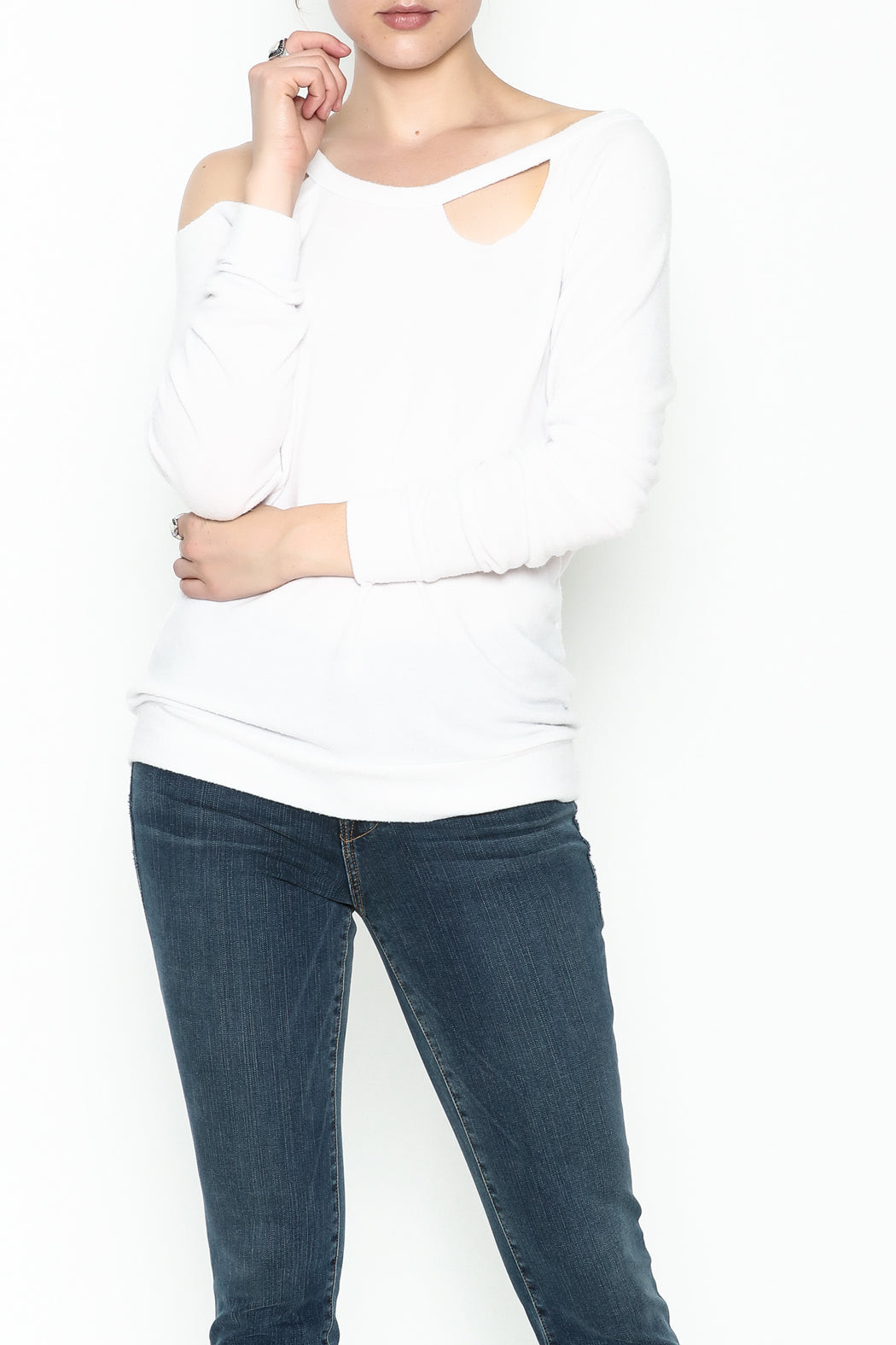 Chaser Love Knit Pullover White