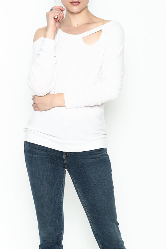 Chaser Love Knit Pullover White