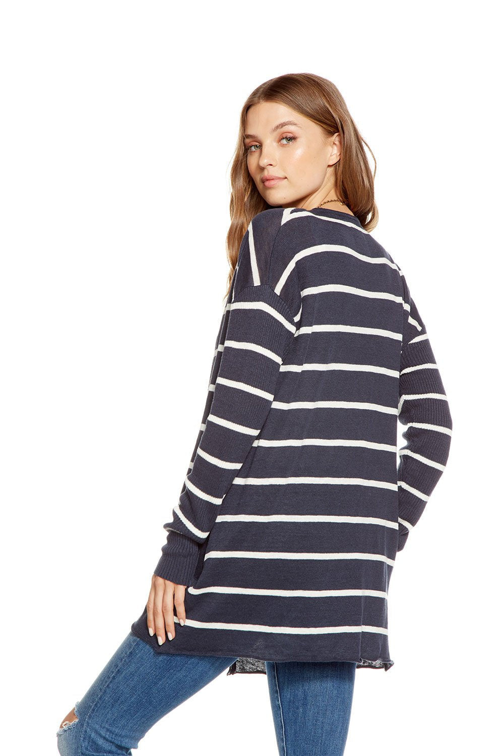 Chaser Twilight Stripe Women's Cardigan Sweater
