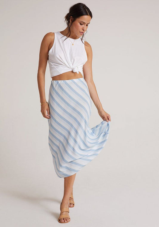 Bella Dahl Bias Midi Skirt Light Indigo