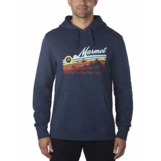 Marmot Hooded Fleece Sweatshirt Hoodie Men's - Blue
