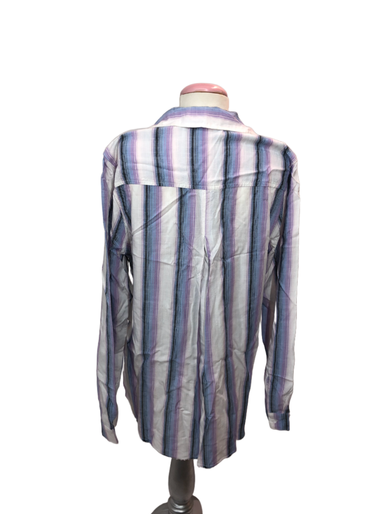 Bella Dahl Frayed Hem Pocket Button Down Blouse