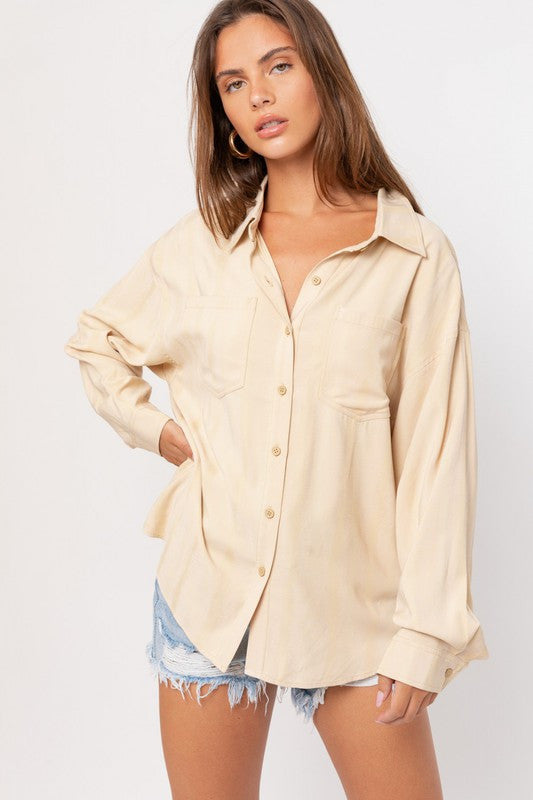 Lelis Collection Oversize Shirt - Cream