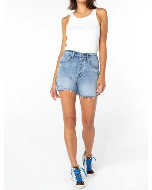 Serra Women's Blue Ollie High Rise Jean Shorts