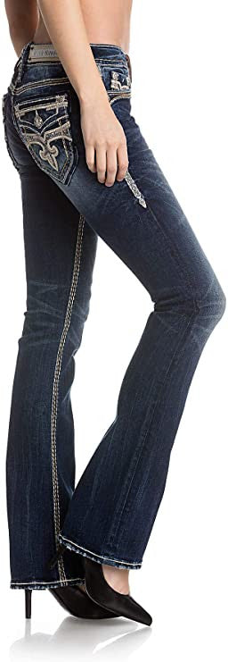 Rock Revival Kiley B204 Bootcut Women's Jeans with Fake Flaps