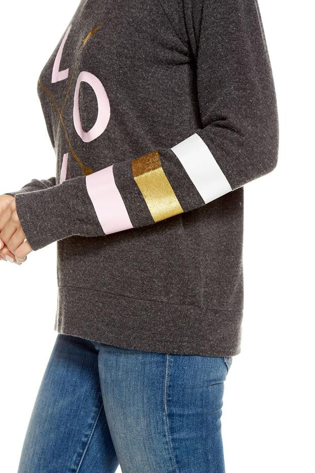 Chaser Love Arrows Long Sleeve Raglan Pullover
