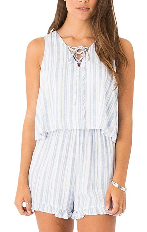 Others Follow Women's Seaglass Romper in Regatta