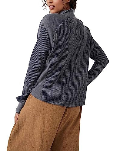 Free People Ashton Zip Thermal - Charcoal