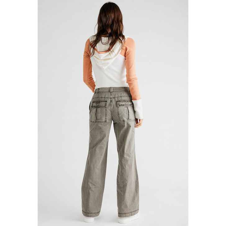 Free People Women's The Thing Is Low-Rise Utility Pants