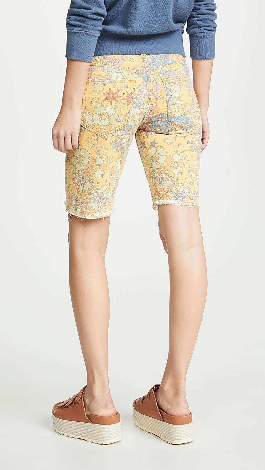 Free People Women's Alani Printed Cutoff Shorts