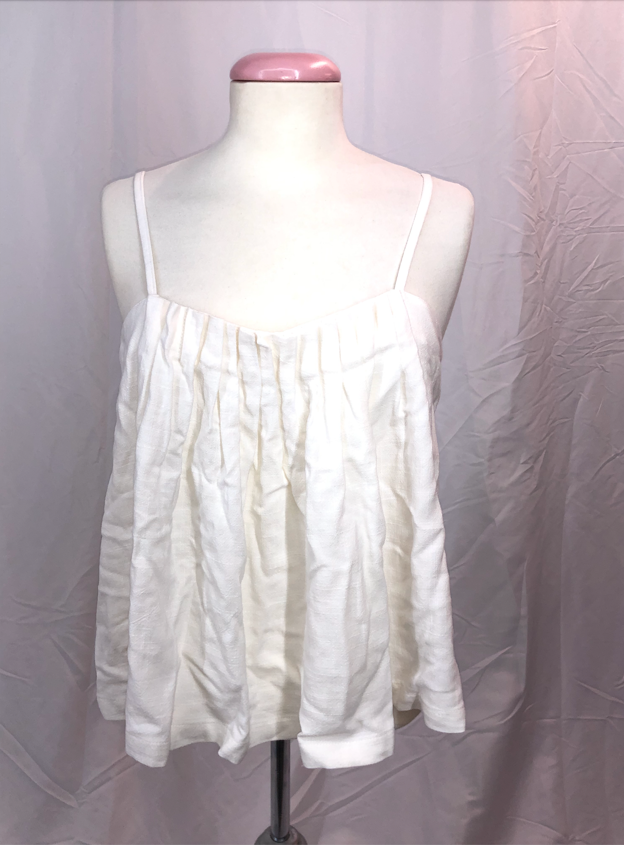 Reset by Jane Pleated Front Camisole White