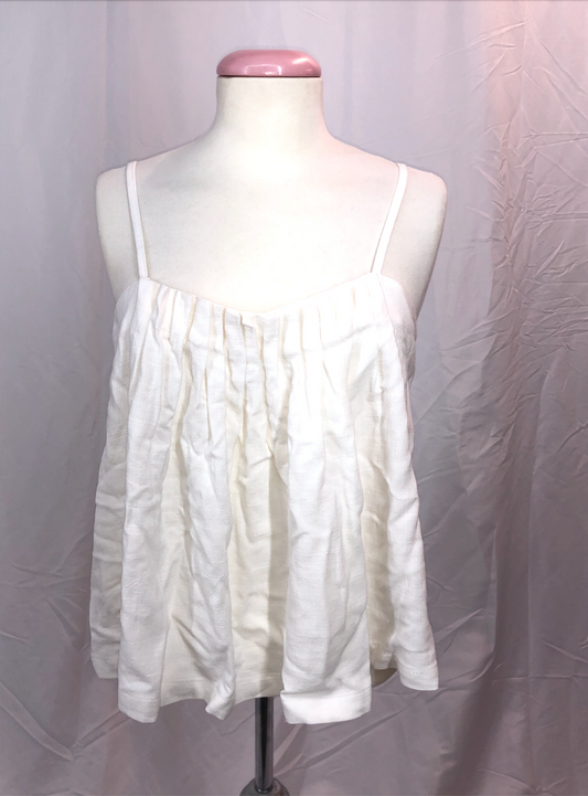 Reset by Jane Pleated Front Camisole White