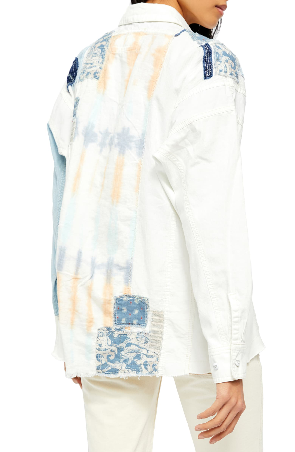 Free People Costa Ballena Patchwork Women's Shirt Jacket