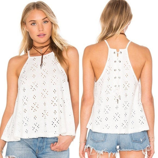 Free People Dream Date Tank in Ivory