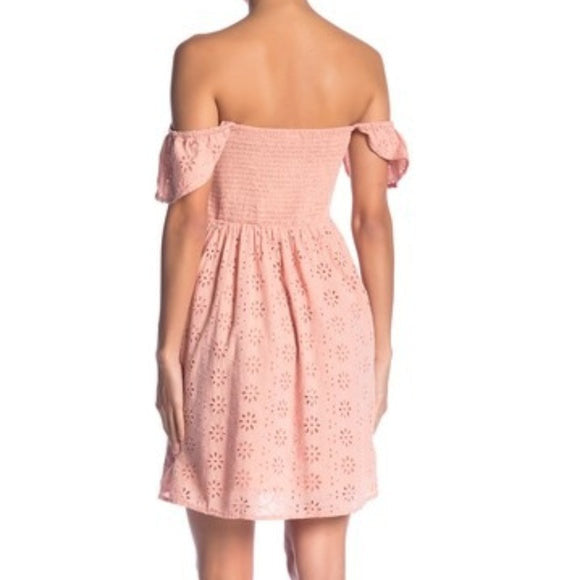 Elan Elastic Short Sleeve Cover-Up Dress