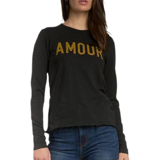 Elan Nina Amour Long Sleeve Shirt - Faded Black