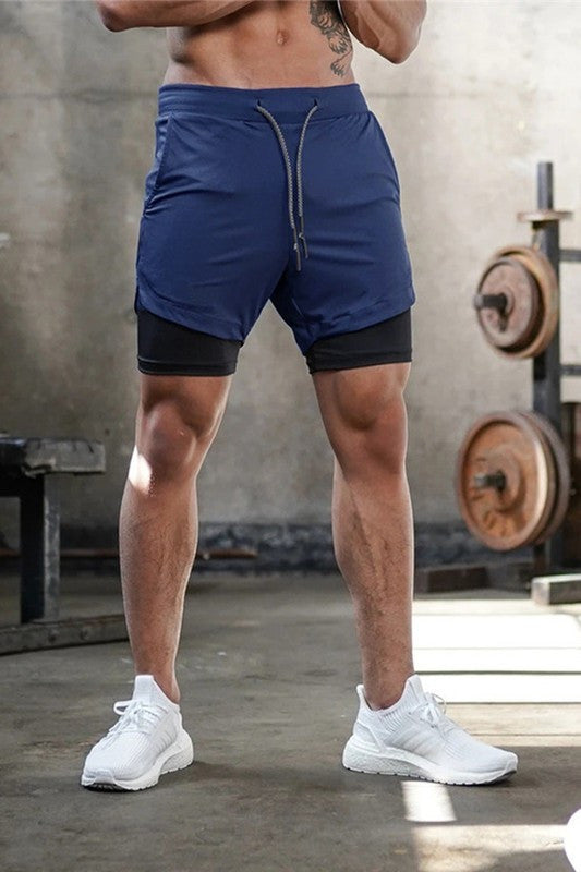 Song and Sol 2 in 1 Quick Dry Men's Fitness Shorts