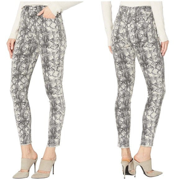 Sam Edelman Women's the Stiletto High Rise Snake Print Skinny Jeans