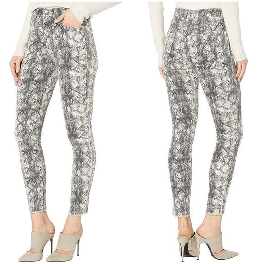 Sam Edelman Women's the Stiletto High Rise Snake Print Skinny Jeans