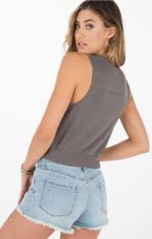Others Follow Hangout Top In Gunmetal