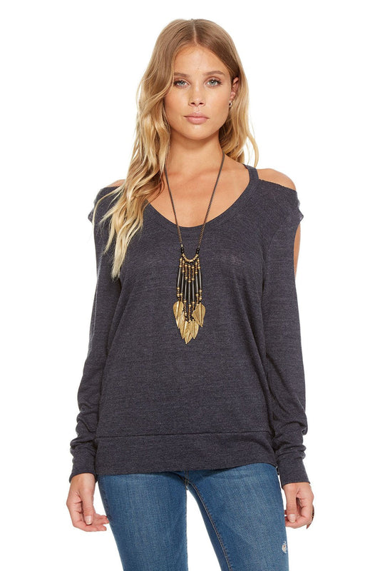 Chaser Cold Shoulder Scoop Neck Women's Top