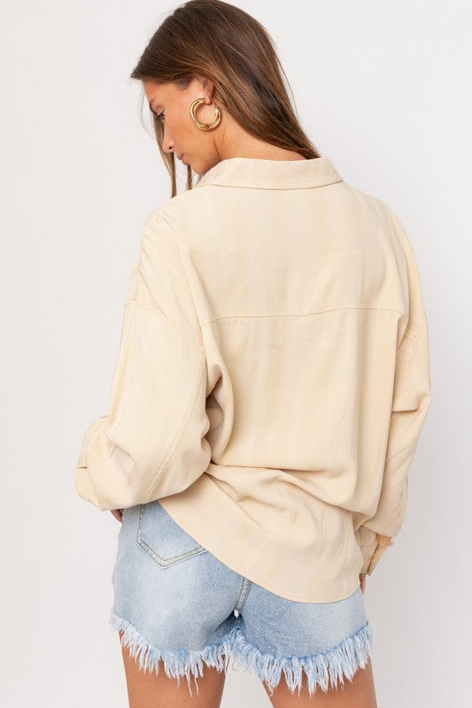 Lelis Collection Oversize Shirt - Cream